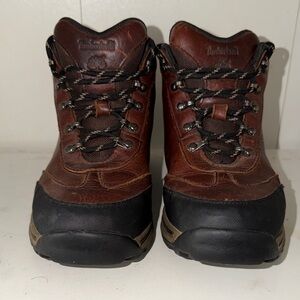 Timberland Kids Leather Boots in Brown and Black